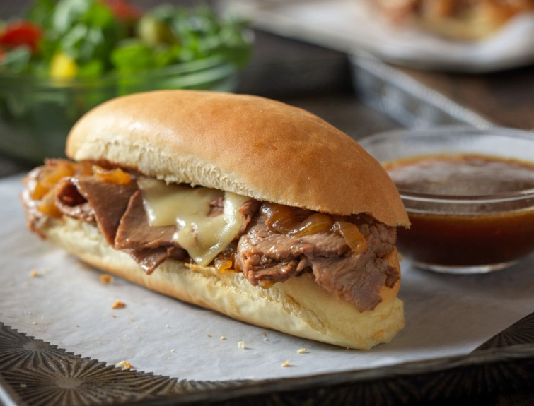 homemade french dip sandwich