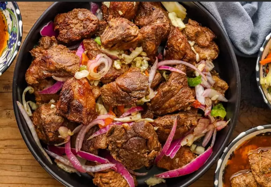 crispy pork griot crispy pork griot