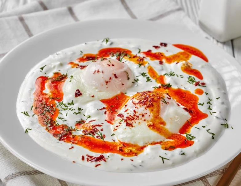 Turkish yogurt eggs