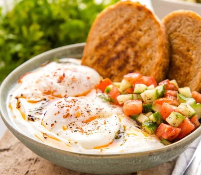 Turkish yogurt eggs