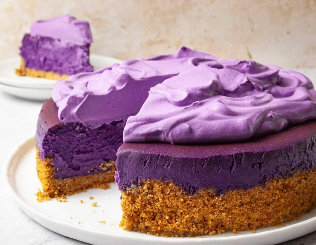 purple yam cheesecake purple yam cheesecake