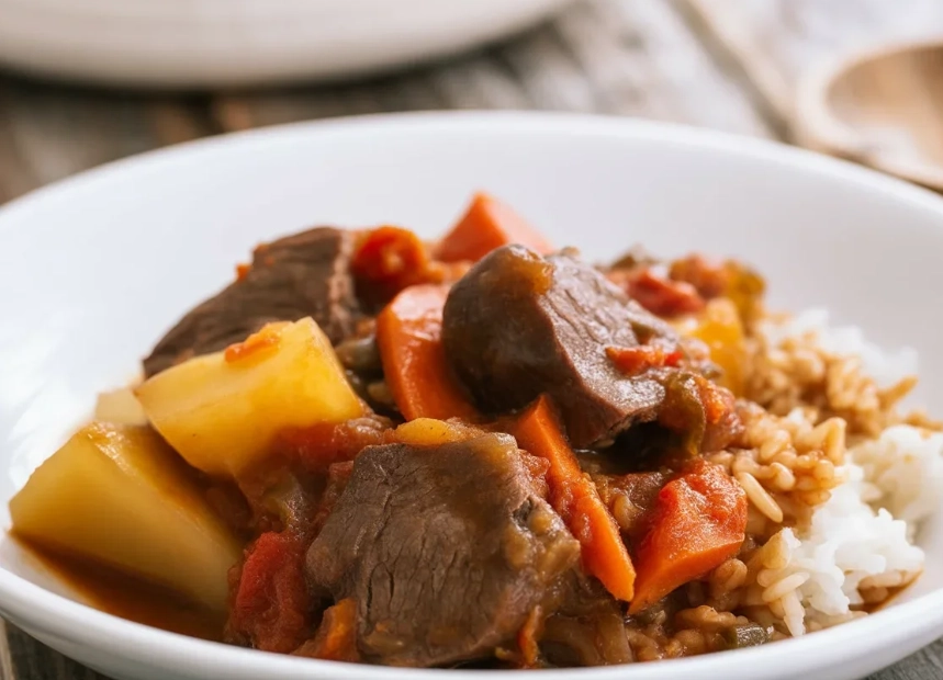 Traditional beef mechado recipe