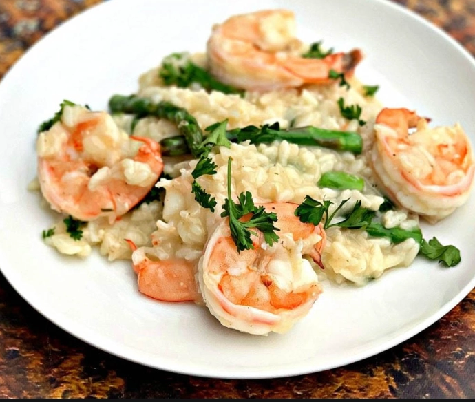 creamy risotto with shrimp and scallops