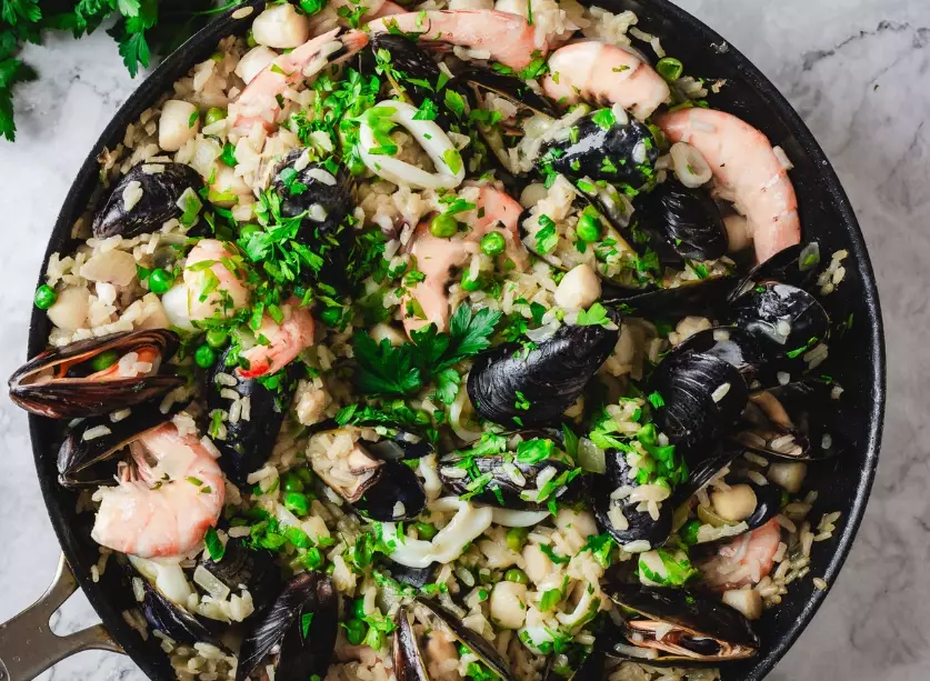 creamy risotto with shrimp and scallops