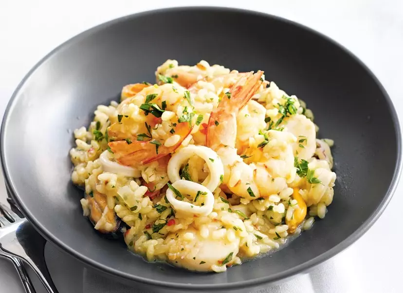 Creamy seafood risotto recipe