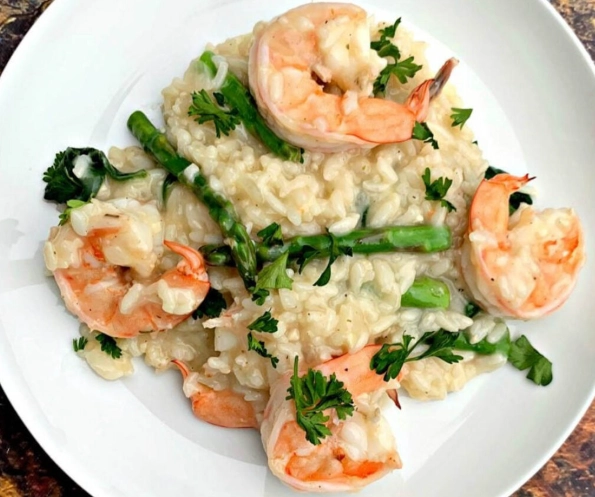 Easy creamy seafood risotto recipe